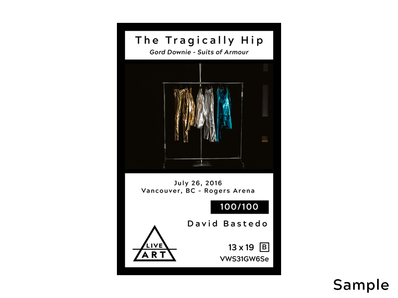 The Tragically Hip - Gord Downie - Suits of Armour - Limited Edition Fine Art Print